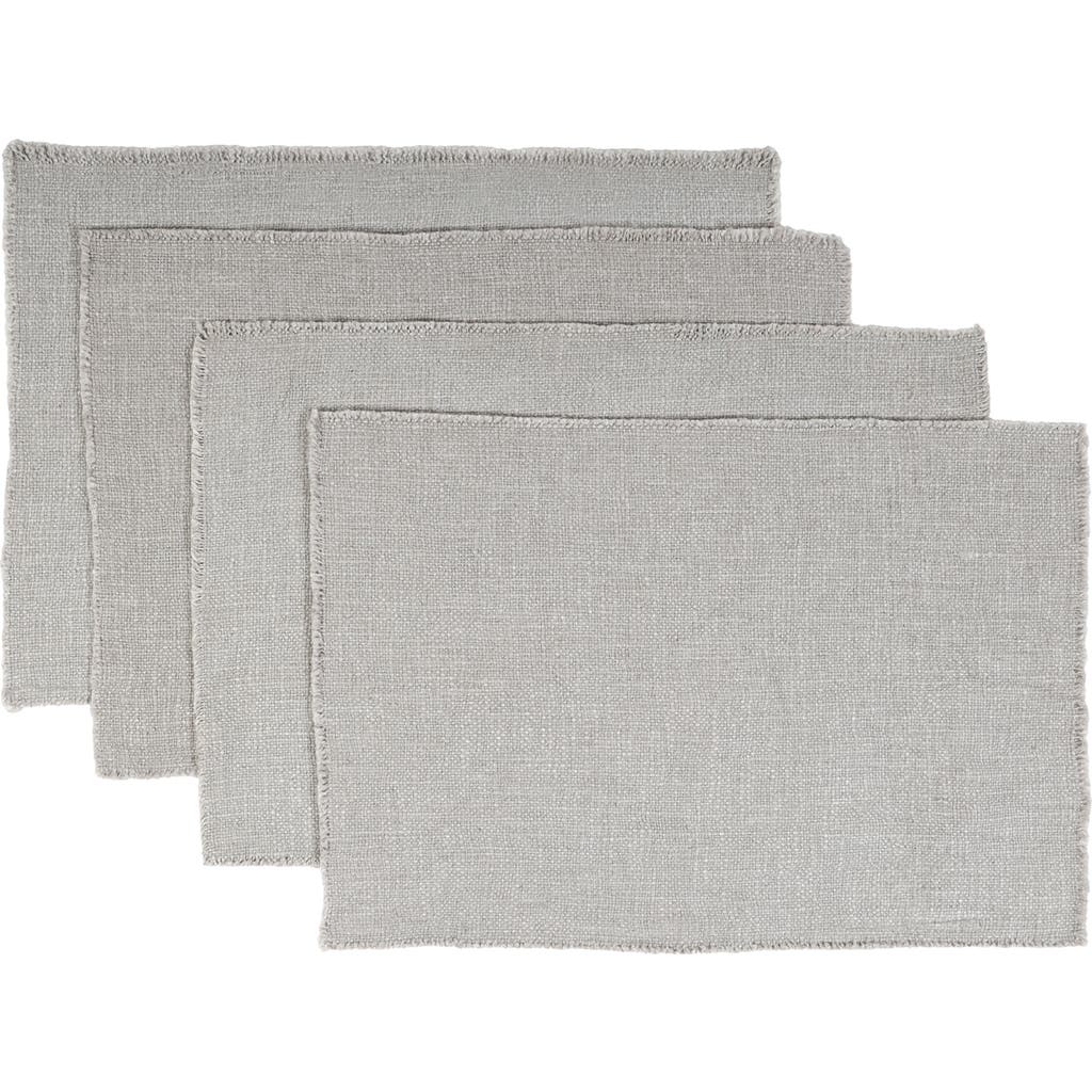 Pom Pom At Home Oakville Set Of 4 Placemats In Gray