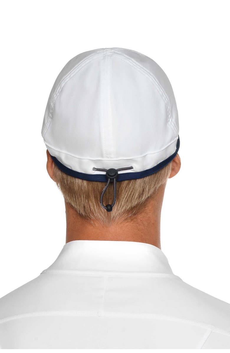 Coolibar Swim & Sports Cap - UPF 50+ Sun Protection - Wave Rider, Alternate, color, White