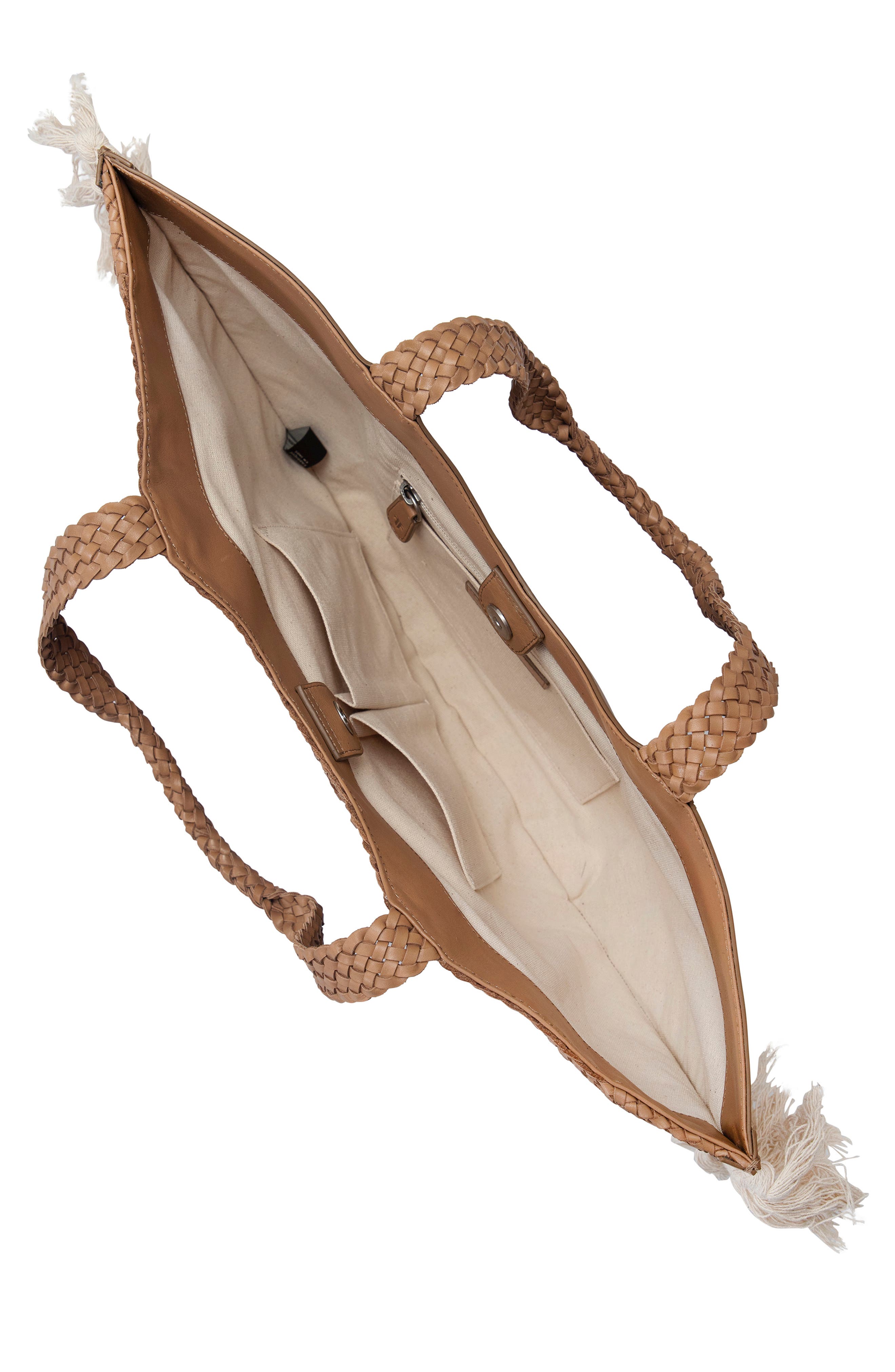 Frye Ella Tassel Tote Bag, Alternate, color, Beige