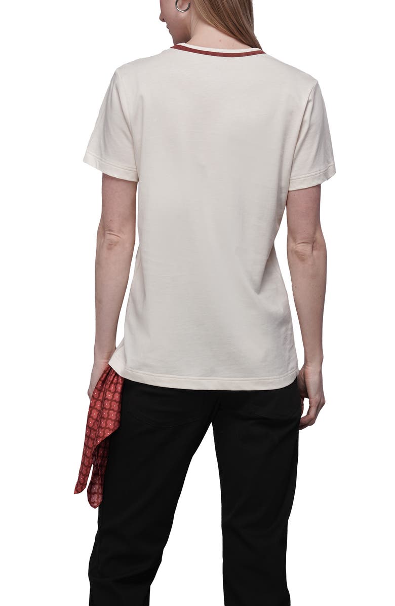 Wilfang The Everyday Ringer Tee, Alternate, color, White/Cinnamon