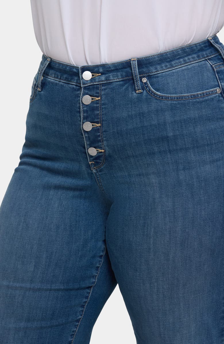 NYDJ Teresa Cool Embrace<sup>®</sup> Exposed Button Wide Leg Jeans, Alternate, color, Costa Brava