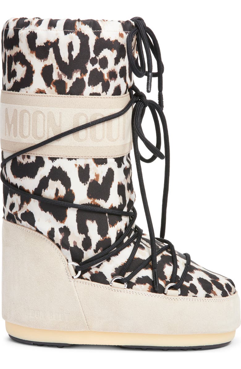 Moon Boot<sup>®</sup> Icon Water Repellent Moon Boot, Alternate, color, Light Leopard
