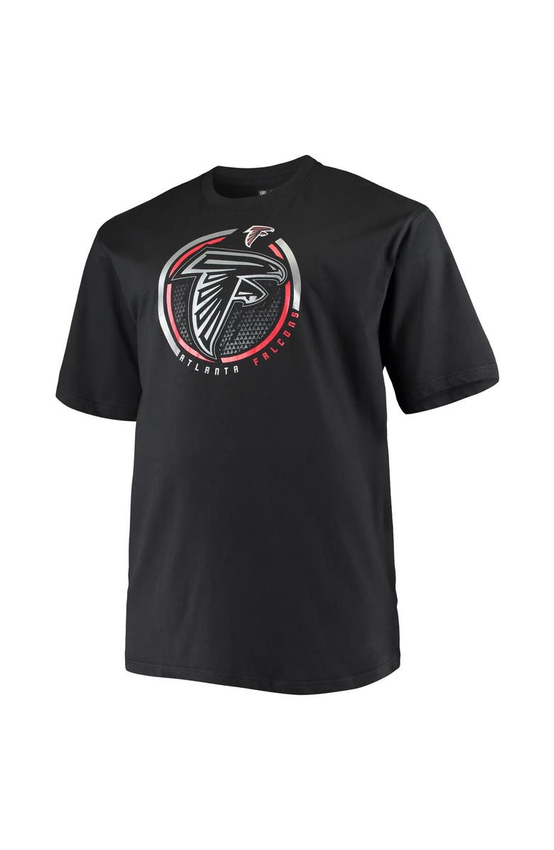FANATICS Men's Fanatics Branded Black Atlanta Falcons Big & Tall Color Pop T-Shirt, Alternate, color, 