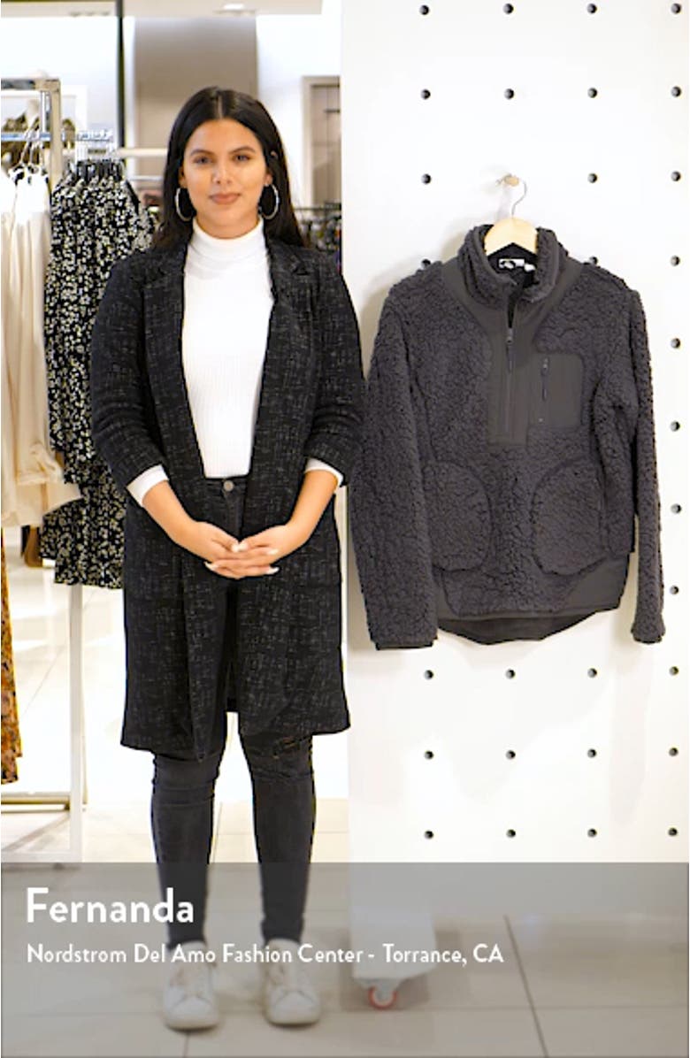 Mix It Up Faux Shearling Half Zip Pullover, sales video thumbnail