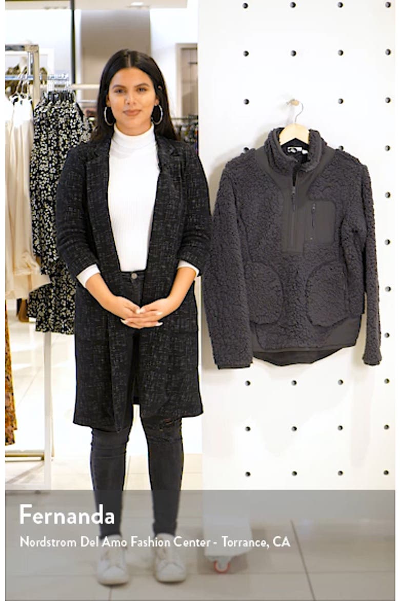 Mix It Up Faux Shearling Half Zip Pullover video