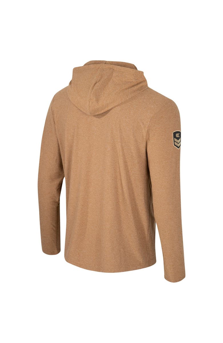 COLOSSEUM Men's Colosseum Khaki Villanova Wildcats OHT Military Appreciation Cloud Jersey Desert Quarter-Zip Pullover, Alternate, color, 