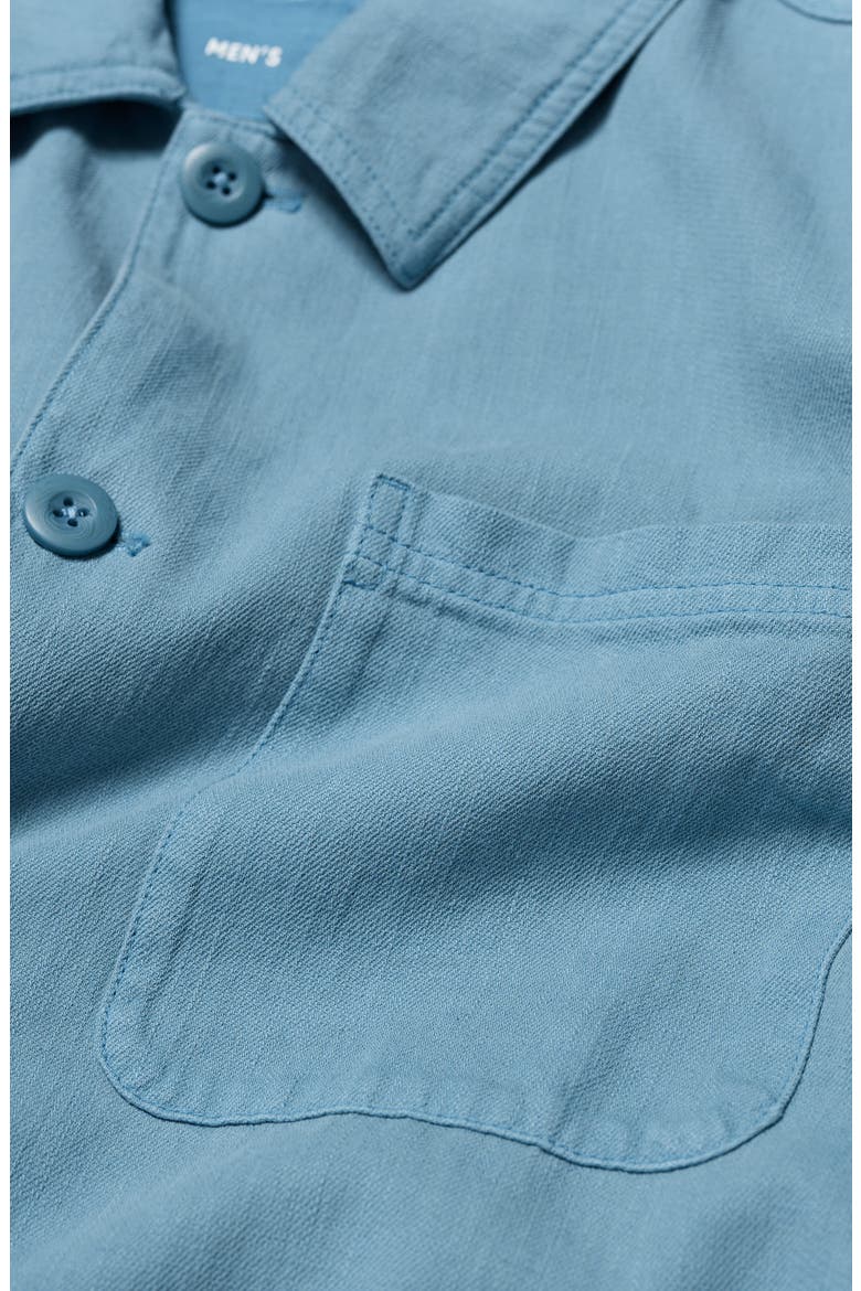 Well Wright Organic Cotton & Linen Shirt Jacket, Alternate, color, HYDRANGEA