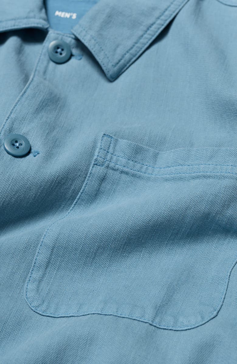 Seasalt Cornwall Well Wright Organic Cotton & Linen Shirt Jacket, Alternate, color, Hydrangea