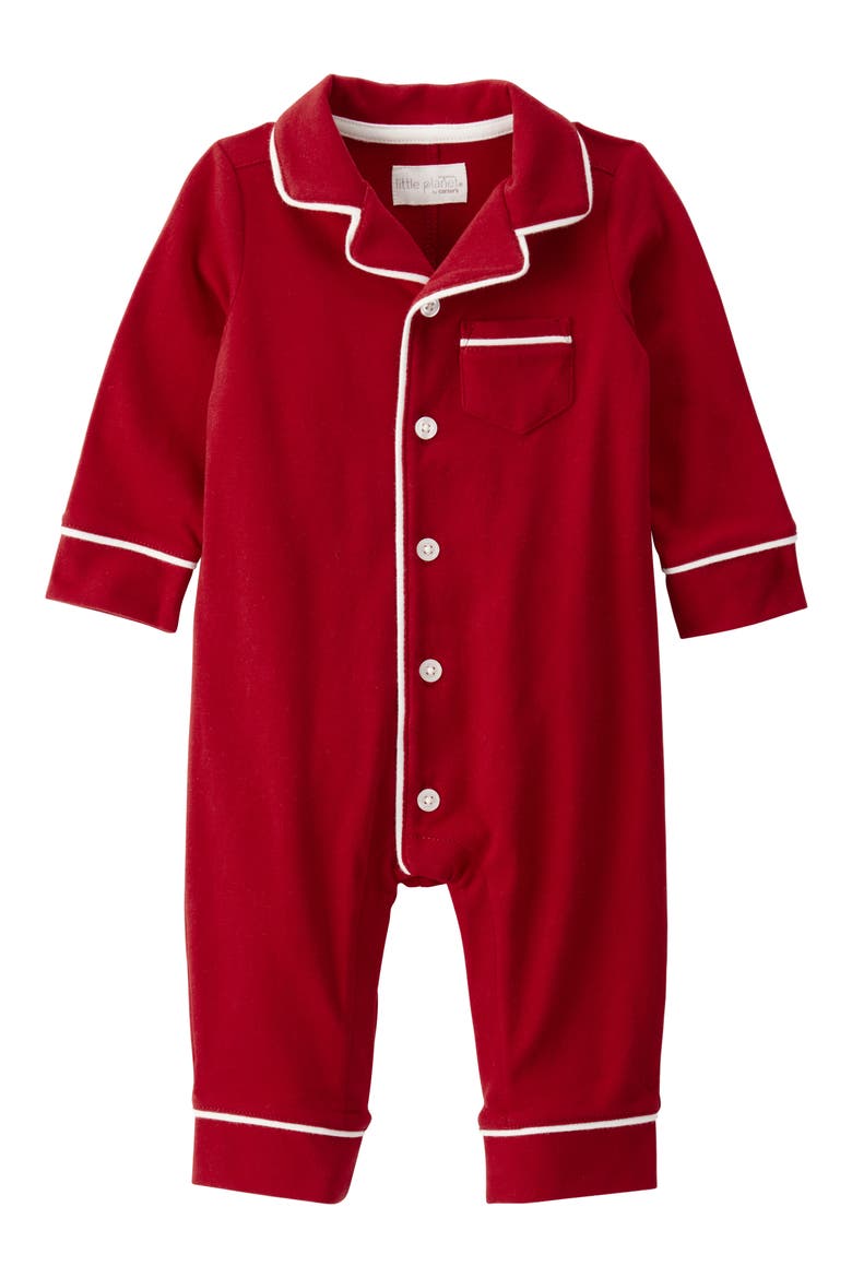 Kids' Stretch Organic Cotton One Piece Pajamas, Main, color, RED