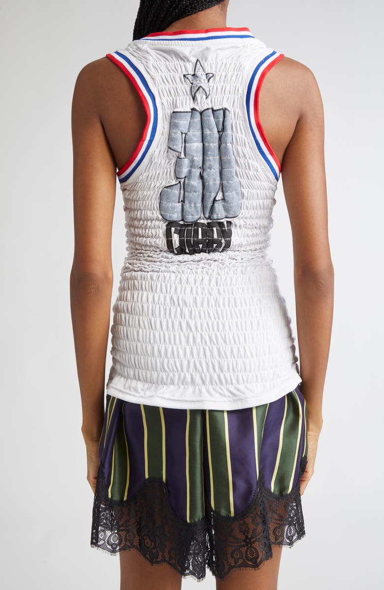 CONNER IVES Reconstituted Shirred Basketball Jersey, Alternate, color, Multi