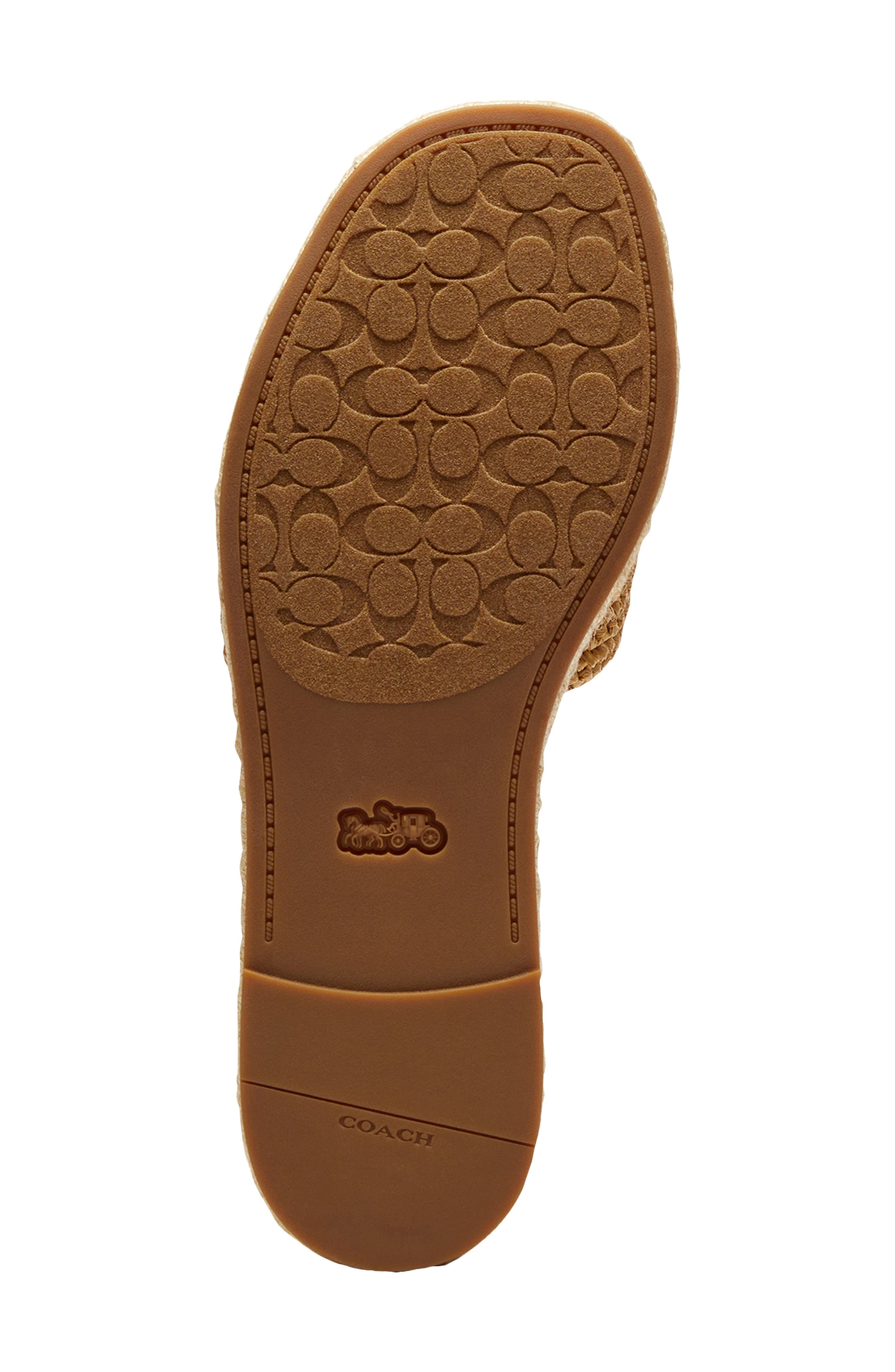 COACH Holly Raffia Platform Sandal, Alternate, color, Natural