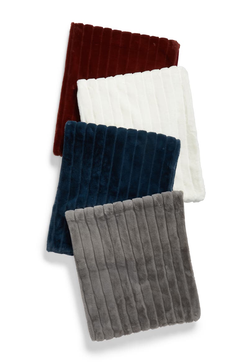 at Home Sheared Stripe Faux Fur Throw, Alternate, color, BURGUNDY ANDORRA