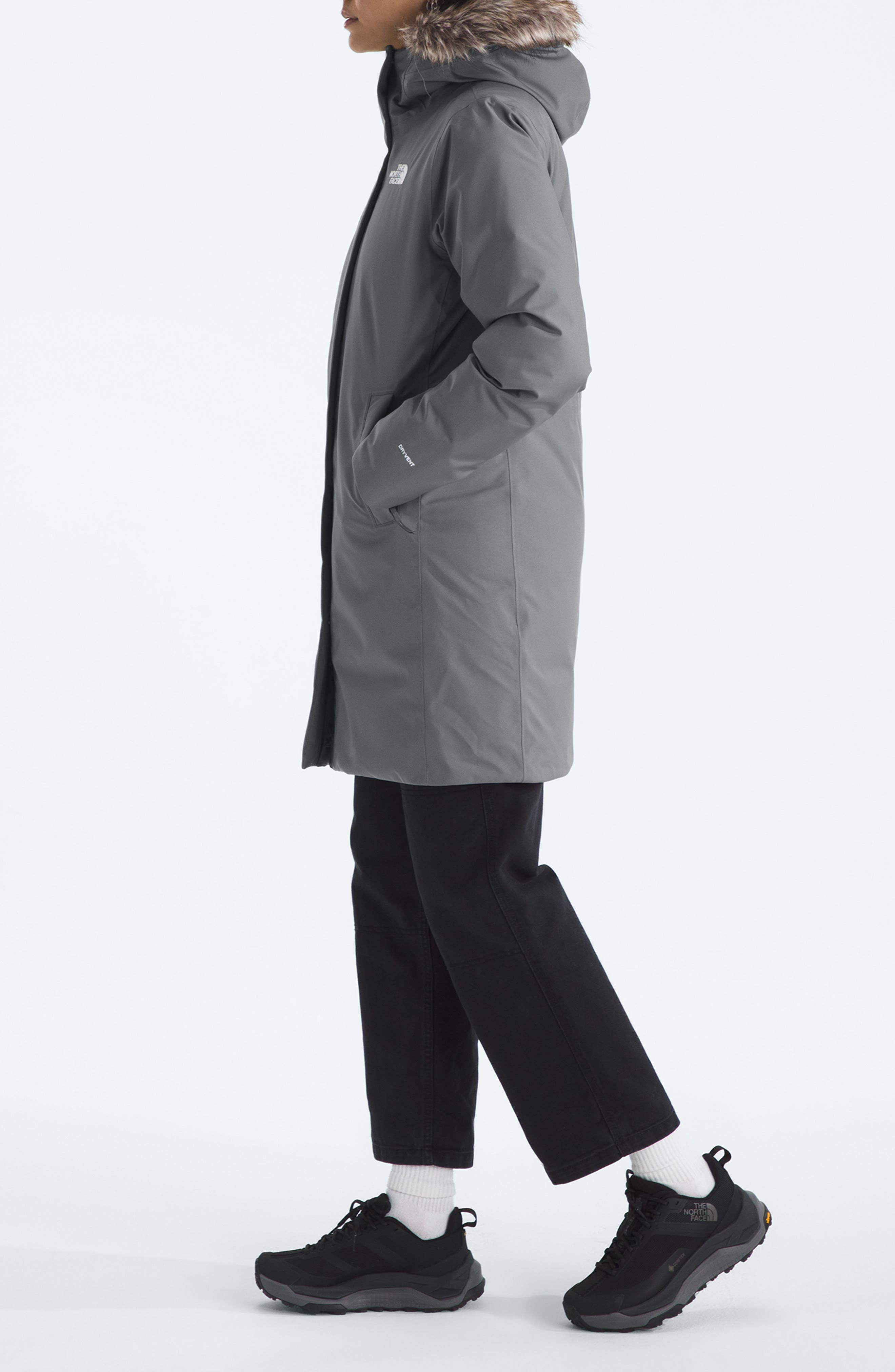 Arctic Waterproof 600-Fill-Power Down Parka with Faux Fur Trim