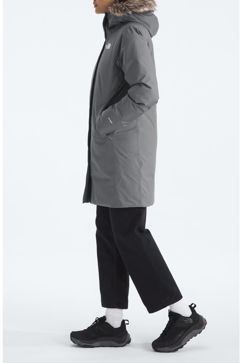 Arctic Waterproof 600-Fill-Power Down Parka with Faux Fur Trim, Alternate, color, SMOKED PEARL