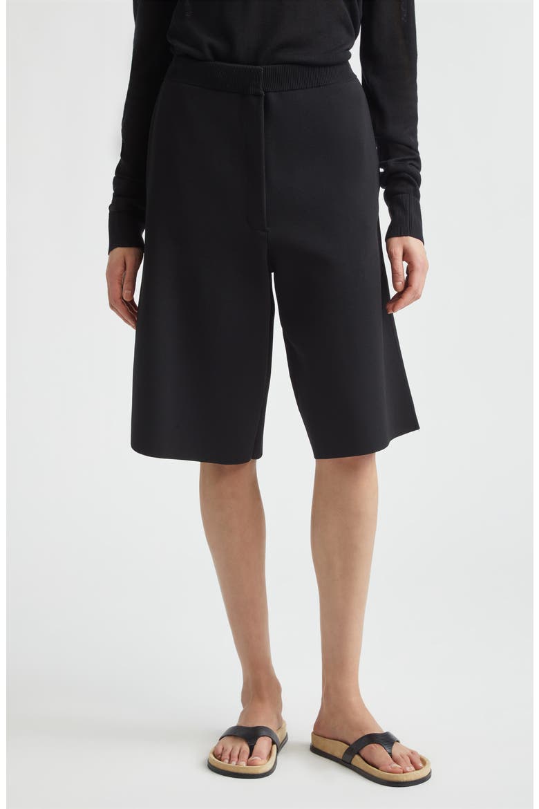 Knit Shorts, Main, color, BLACK