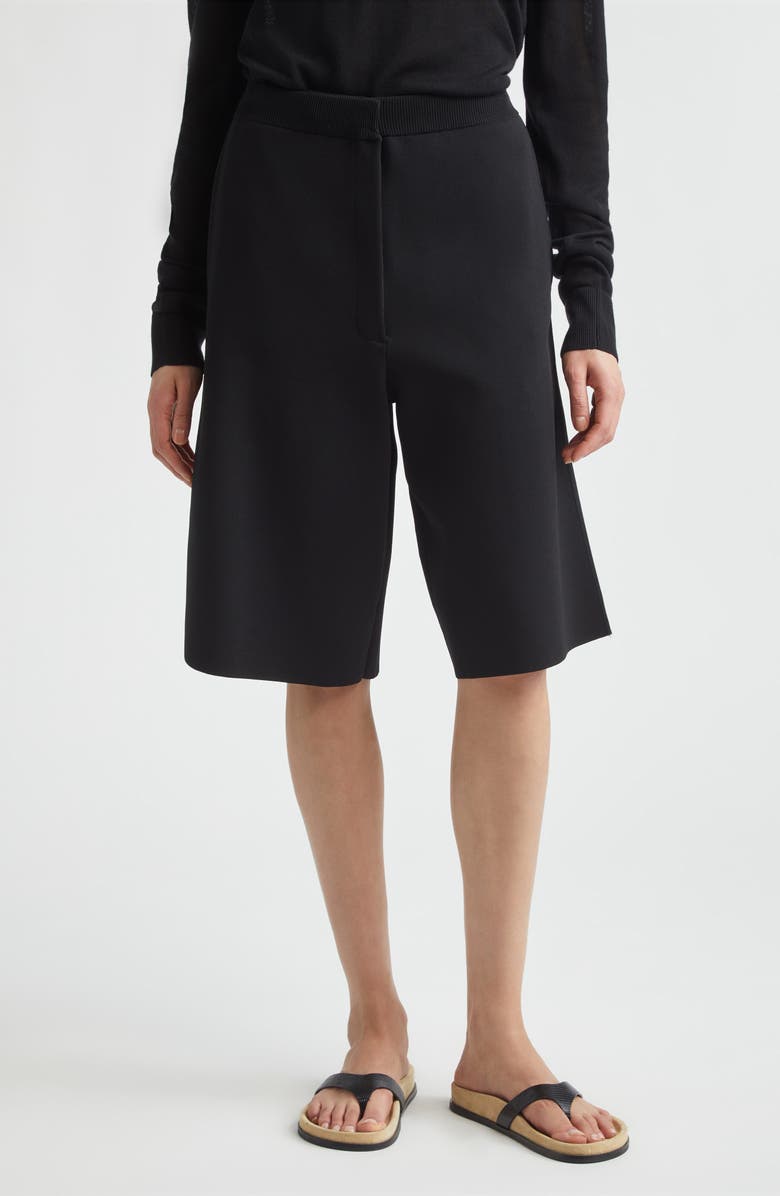 TOTEME Knit Shorts, Main, color, Black