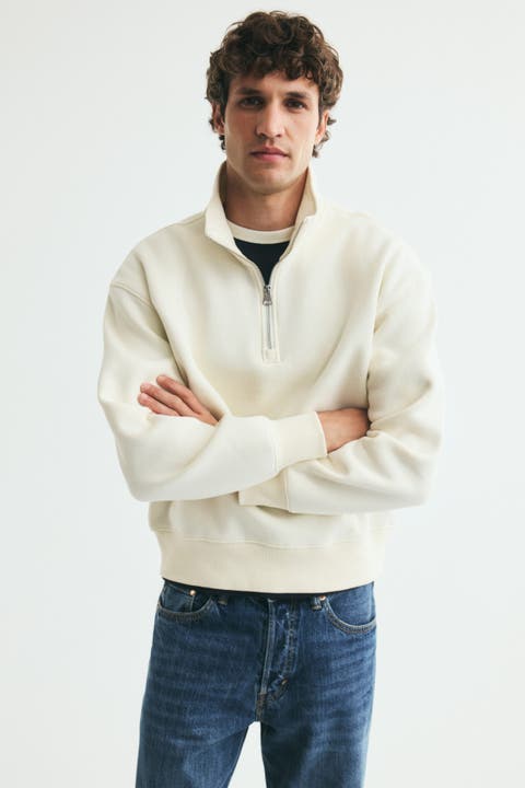Relaxed-Fit Half-Zip Sweatshirt