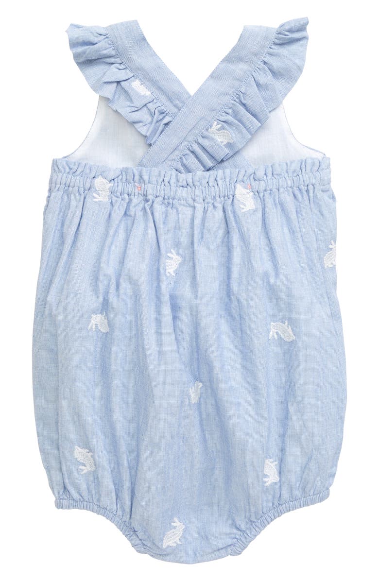 Mini Boden Bunny Embroidered Woven Bubble Romper, Alternate, color, 