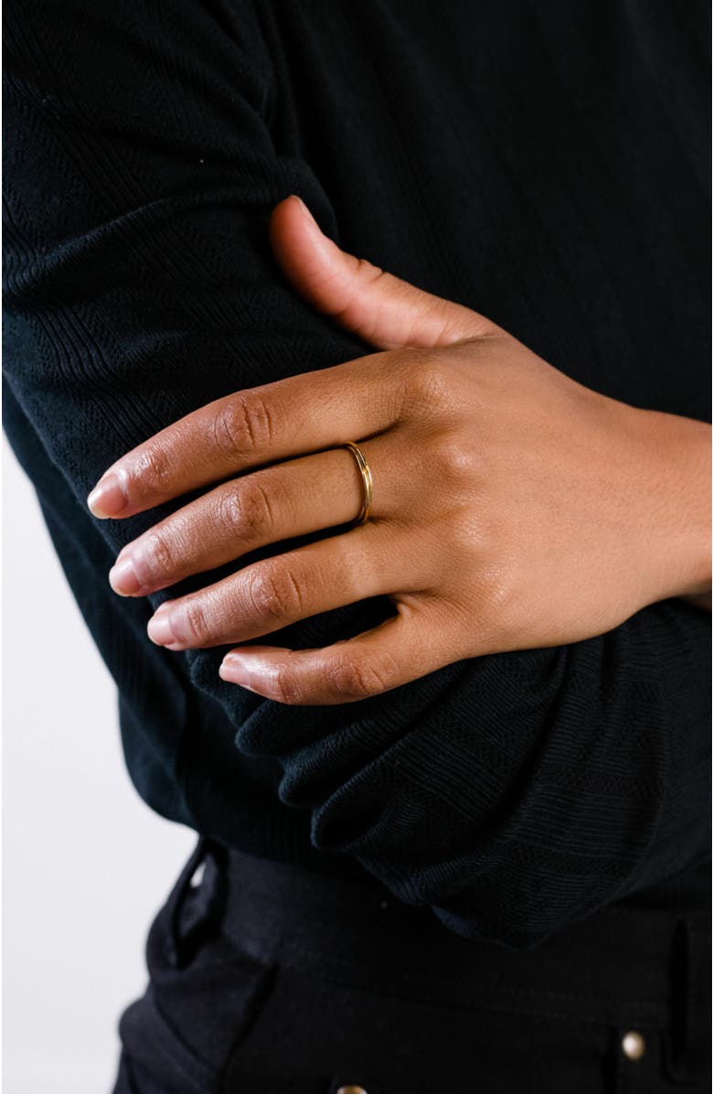 ABLE Interlocking Ring, Alternate, color, Gold-Filled