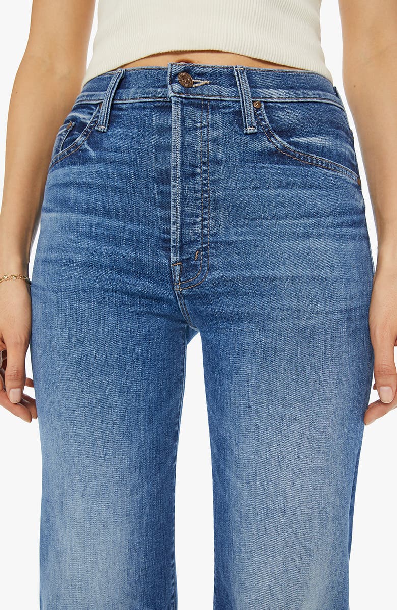 MOTHER The Tomcat Roller Sneak High Waist Wide Leg Jeans, Alternate, color, 