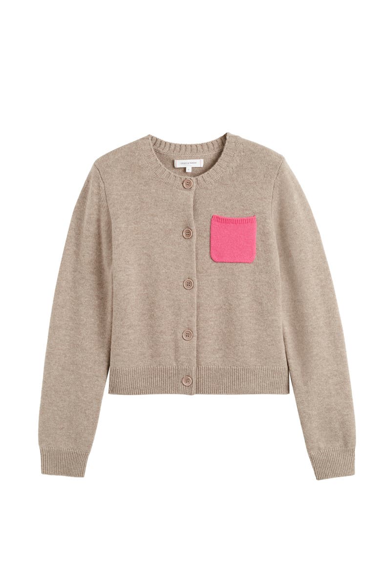 Chinti & Parker Wool Cashmere Contract Pocket Cardigan, Alternate, color, Warm Oatmeal