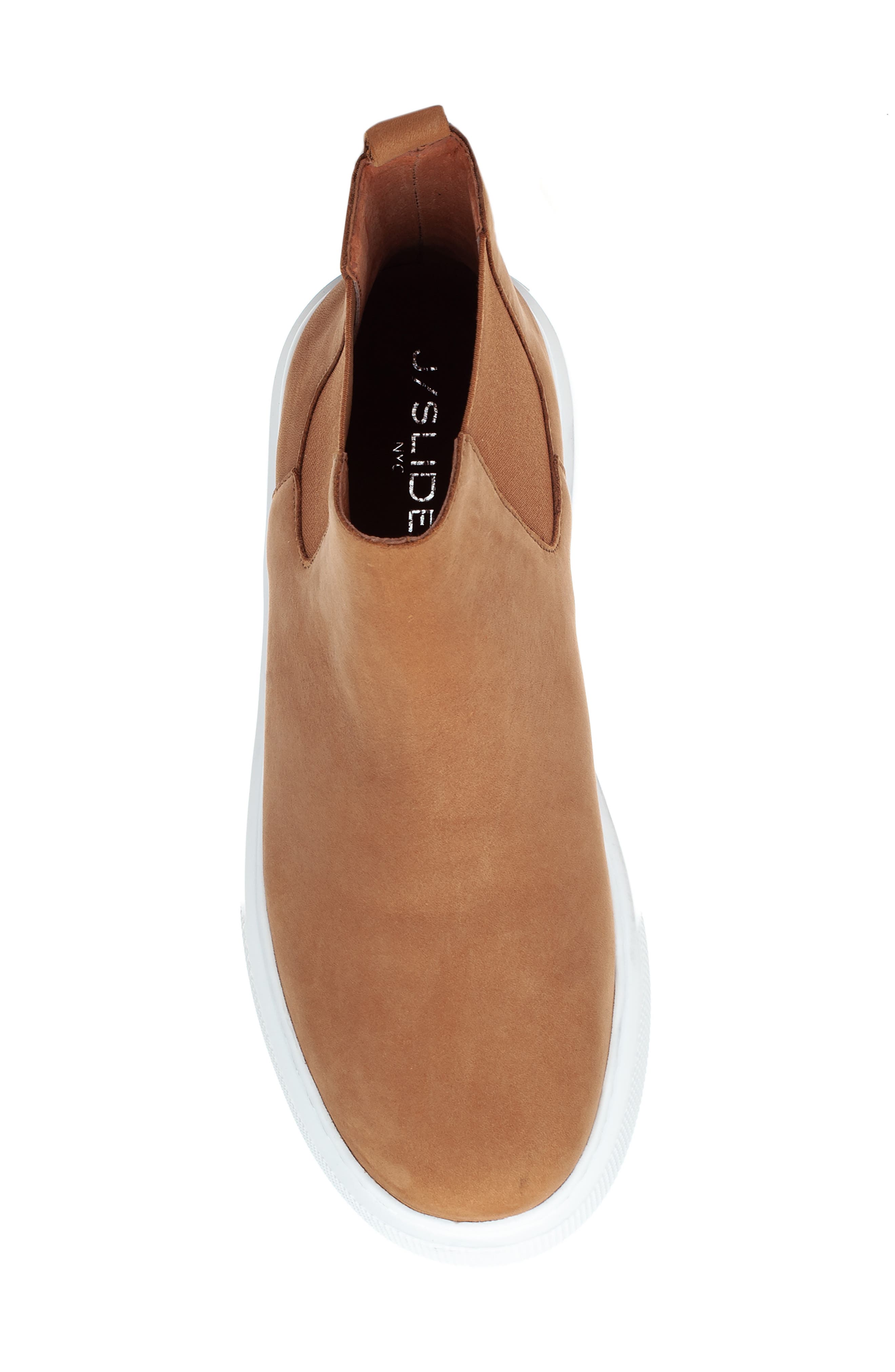 Dani Platform Chelsea Boot, Alternate, color, COGNAC NUBUCK LEATHER