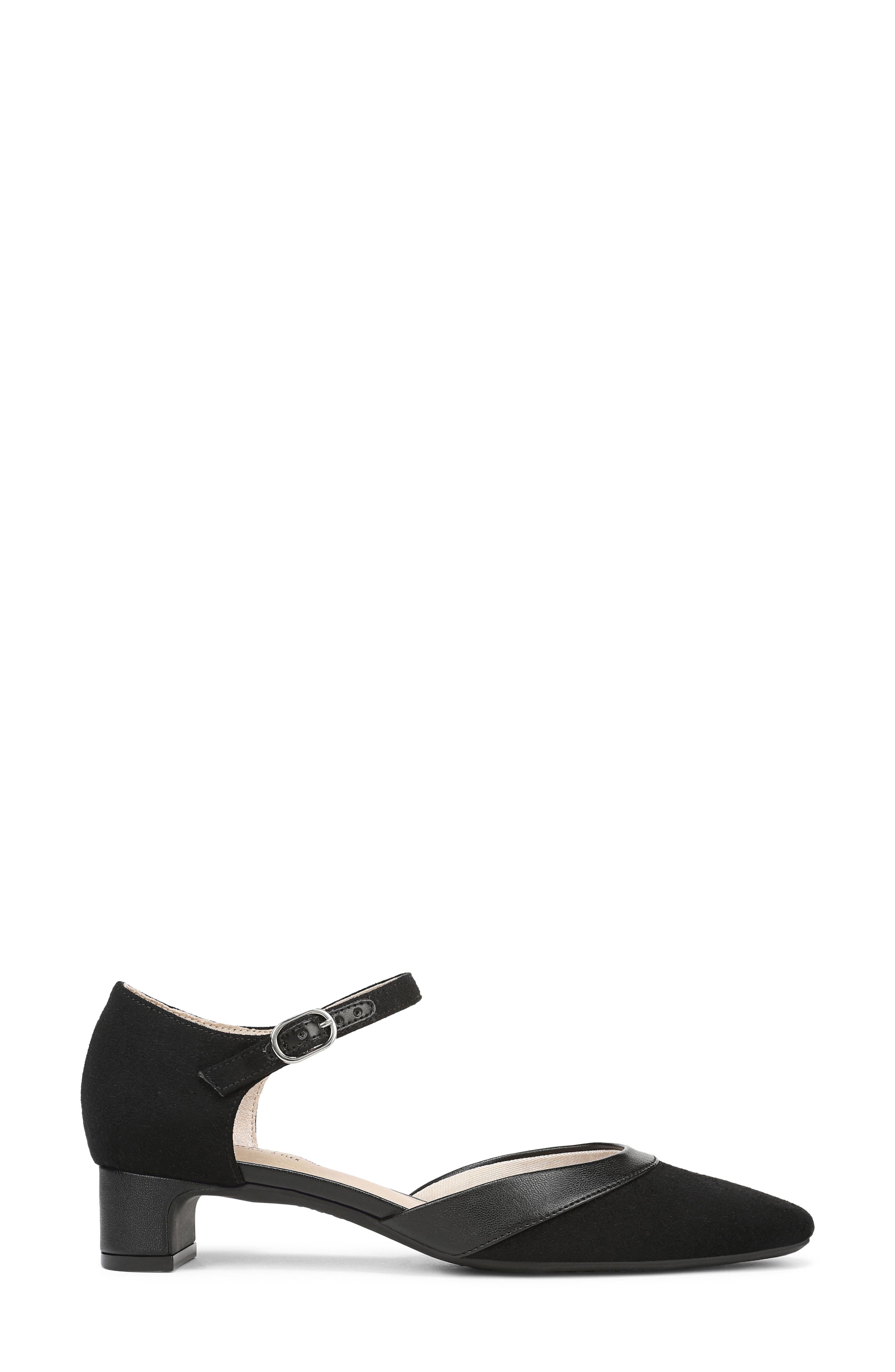 LifeStride Leighton Ankle Strap Pump, Alternate, color, Black