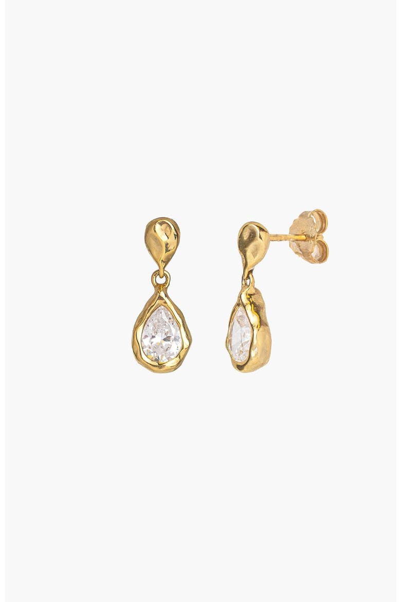 Solace Tear Dangle Earrings, Main, color, 18k Gold Plated