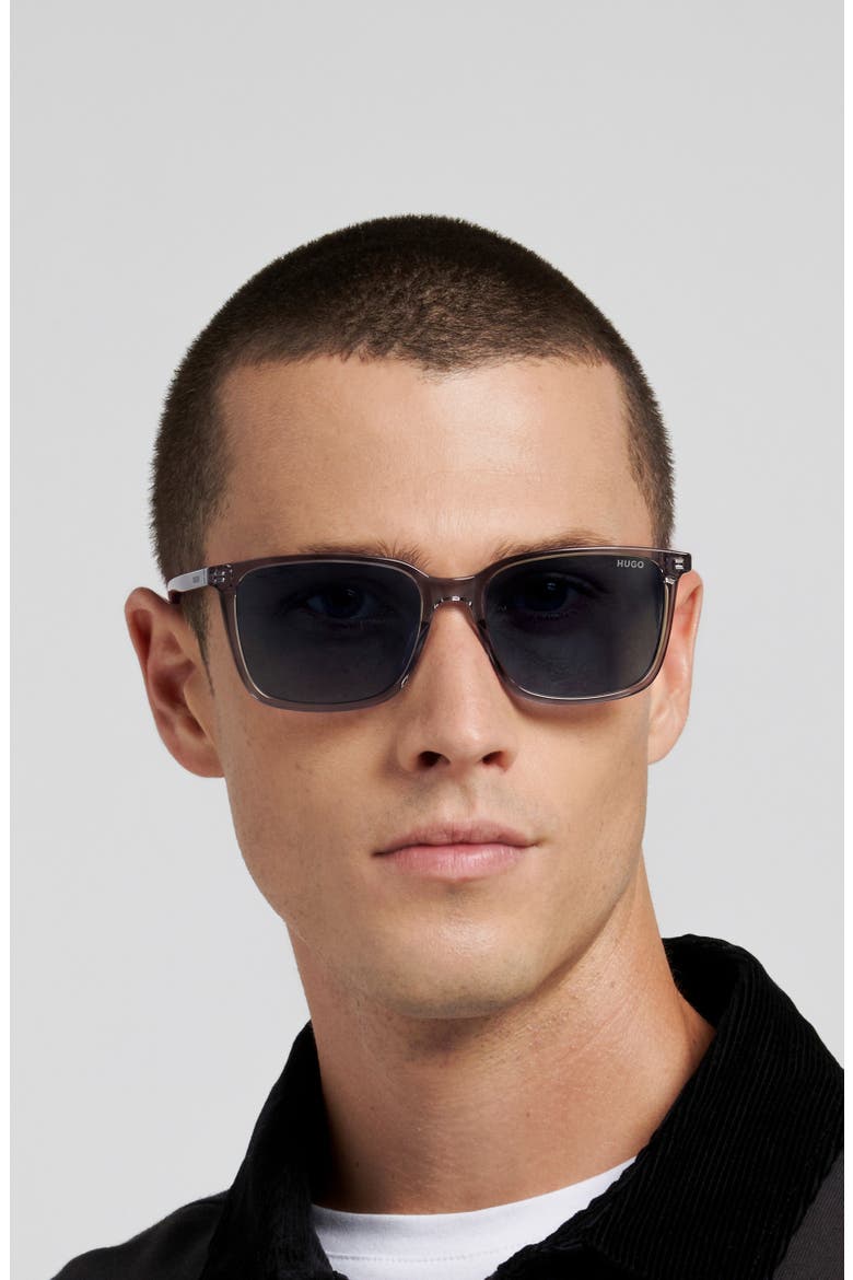 HG 1423/G/S 56mm Gradient Rectangular Sunglasses, Alternate, color, GREY/ BLUE