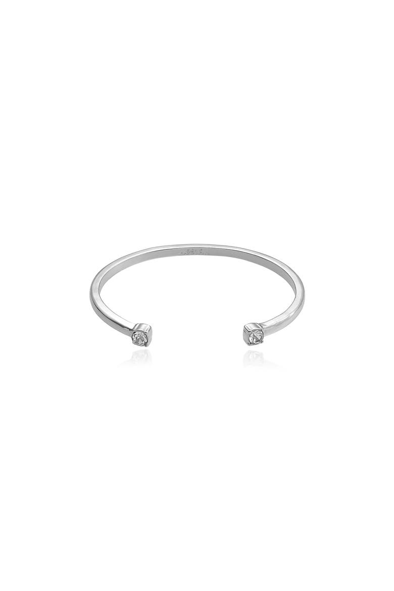Crystal Cuff Bracelet, Main, color, SILVER