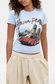 BDG Urban Outfitters Haven Place Crystal Embellished Cotton Baby Tee