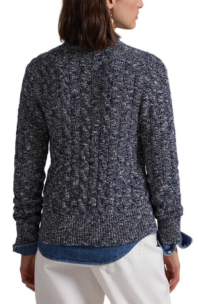 Polo Ralph Lauren Cable Stitch Cotton Cardigan, Alternate, color, 