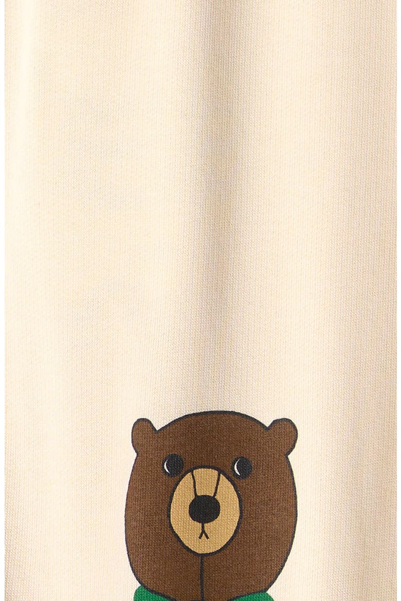 Kids' Bear Stripe Organic Cotton Sweatpants, Alternate, color, OFF-WHITE