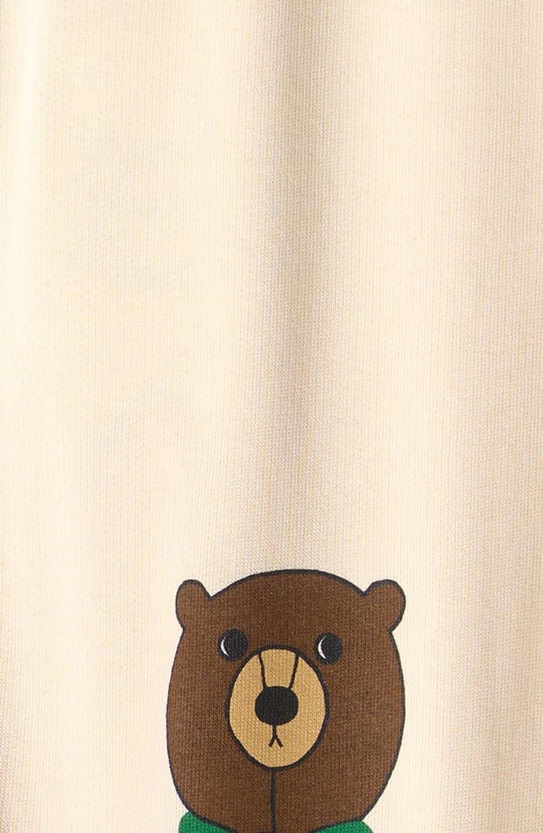 Mini Rodini Kids' Bear Stripe Organic Cotton Sweatpants, Alternate, color, Off-White