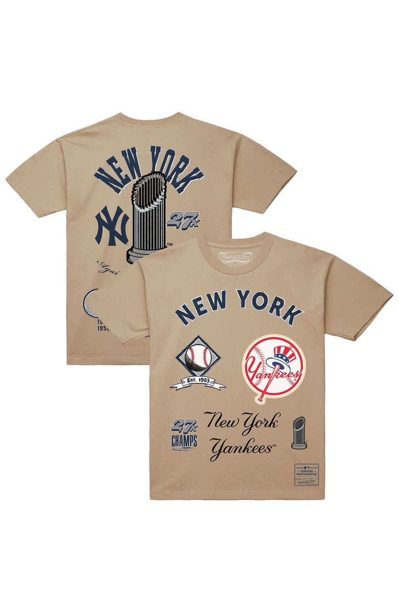 Mitchell & Ness Men's Mitchell & Ness  Cream New York Yankees Legacy Defined T-Shirt, Main, color, 