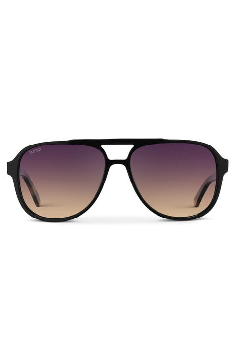 Indie - 57mm Aviator Polarized Sunglasses