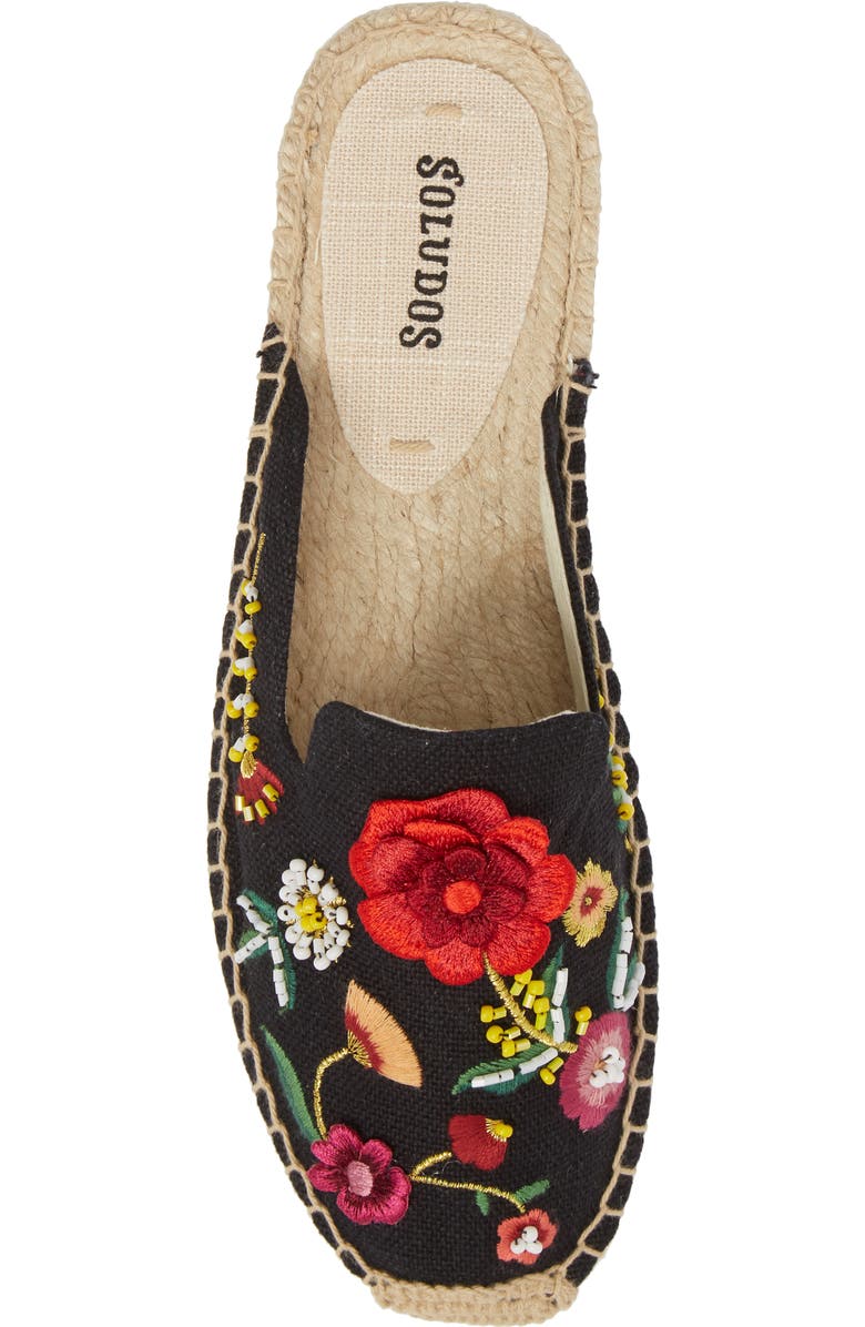 Soludos Embellished Floral Mule, Alternate, color,