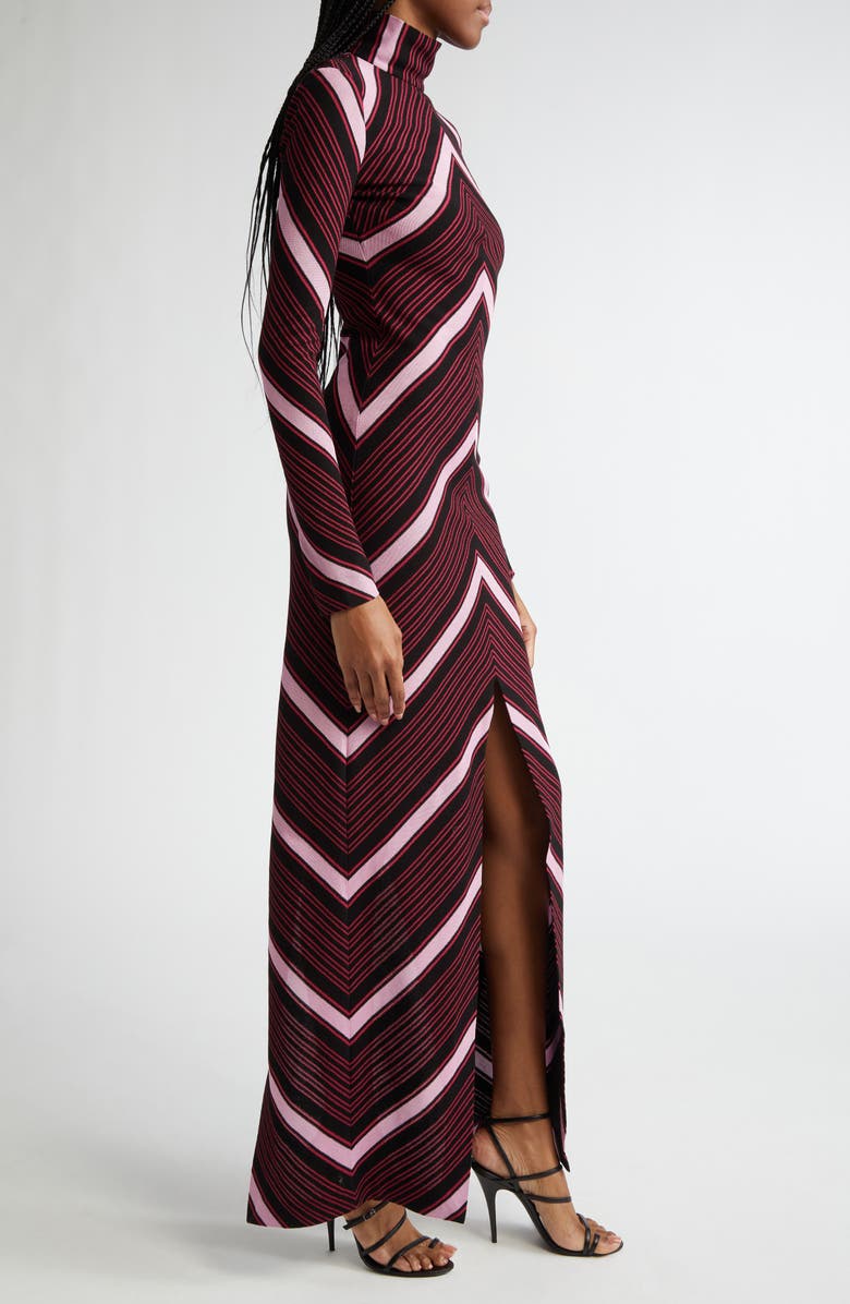 Missoni Chevron Stripe Long Sleeve Raschel Knit Dress, Alternate, color,