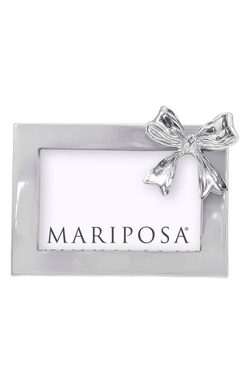 Mariposa Bow Picture Frame in Silver 