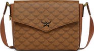 MCM Small Himmel Lauretos Coated Canvas Messenger Bag