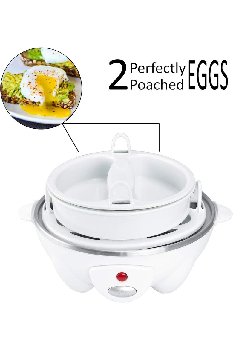 7 Egg Cooker/Steamer, Alternate, color, White