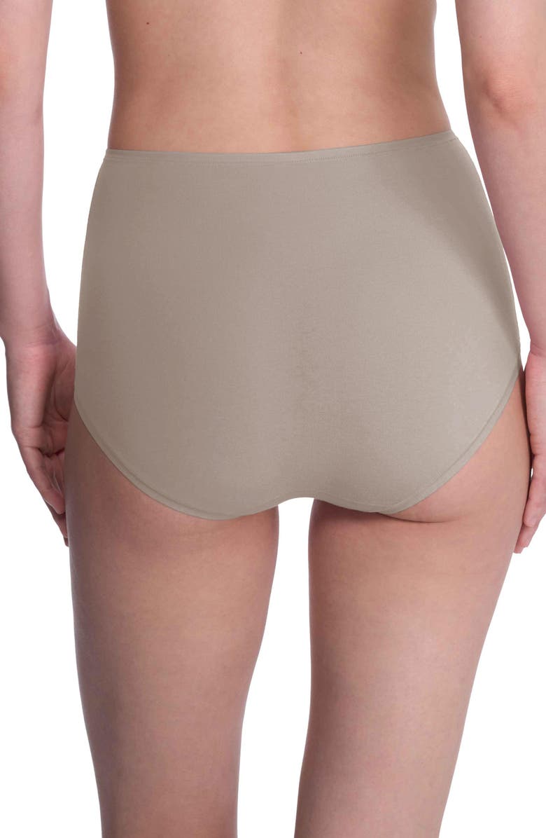 Natori Bliss Bare Cotton High Waist Brief, Alternate, color, Smoky