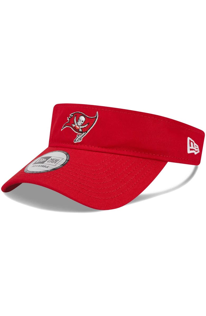 New Era Men's New Era Red Tampa Bay Buccaneers Main Adjustable Visor, Main, color,