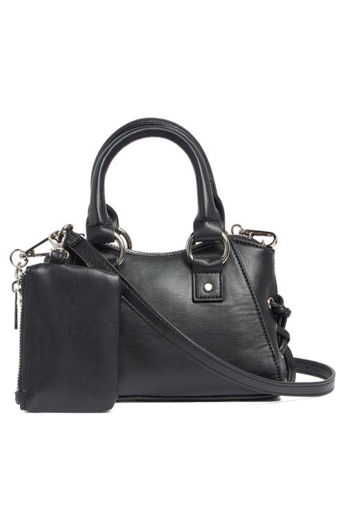 Madden Girl Whipstitch Top Handle Mini Satchel In Black