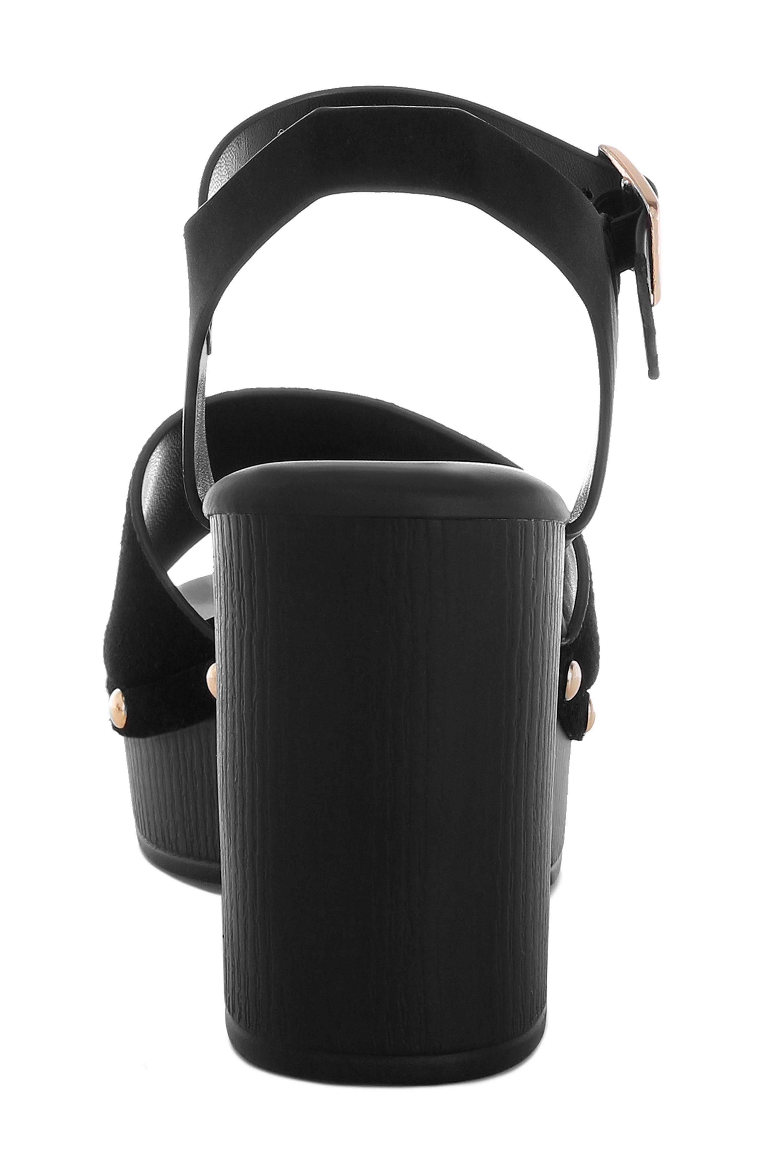 Rag & Co Daniela Platform Sandal, Alternate, color, Black