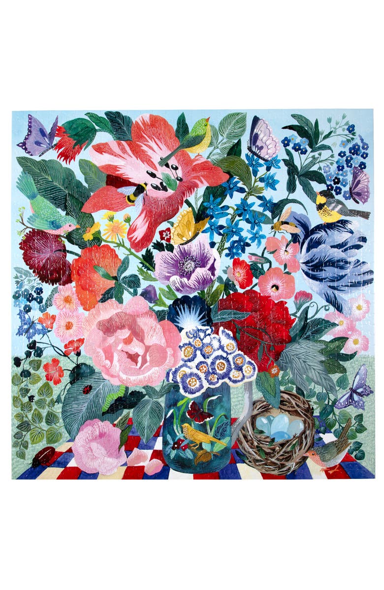 ZZDNU eeBoo Piece & Love Eeboo Piece & Love Spring Bouquet 1000Pc Square Puzzle 23"X23" Jigsaw, Alternate, color, 