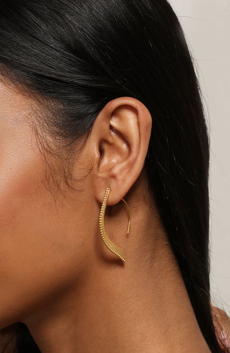 Satya Jewelry Embody Grace Lotus Petal Earrings, Alternate, color,