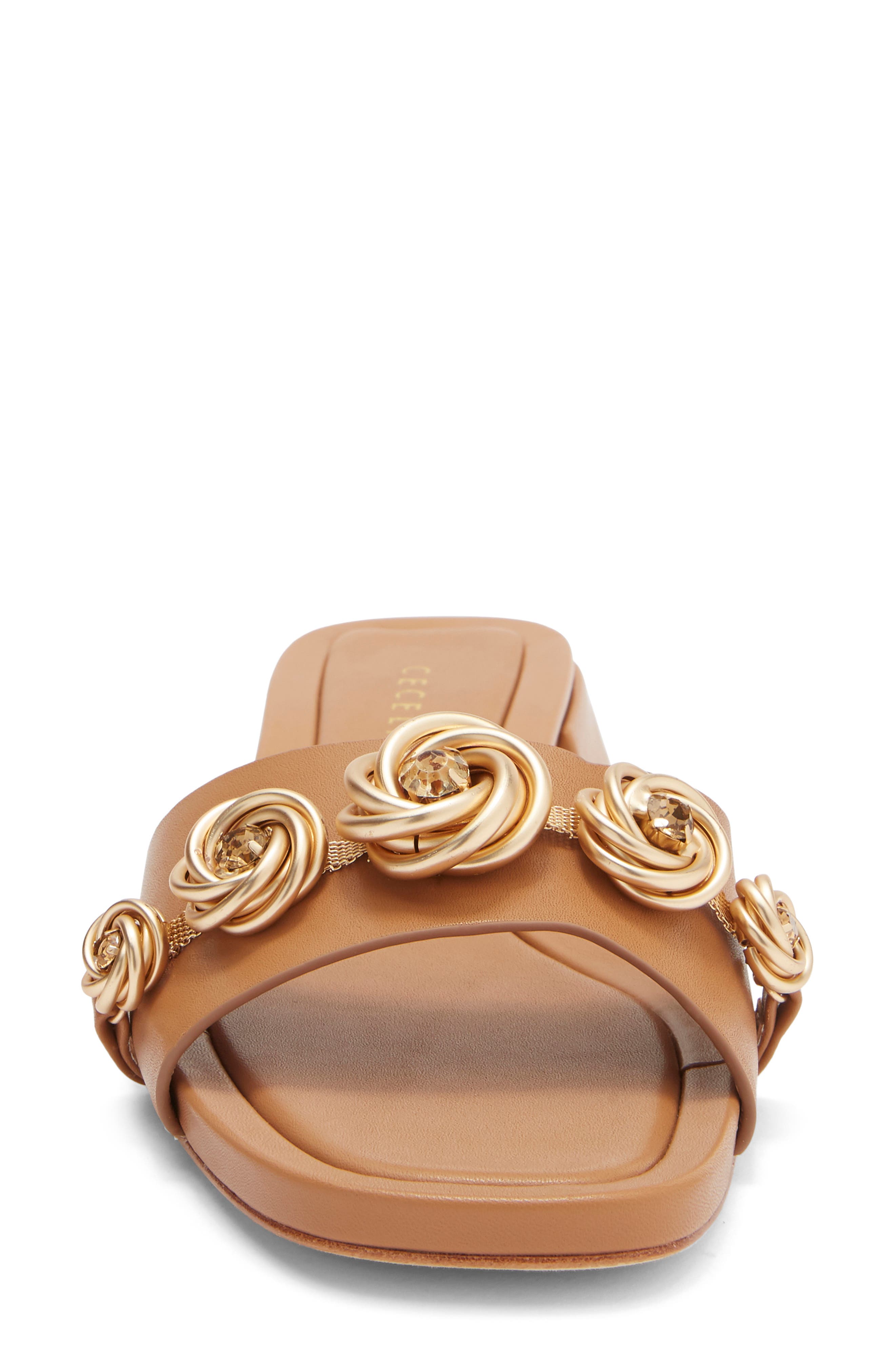 Cecelia New York Bonnie Slide Sandal, Alternate, color, Gold Rose