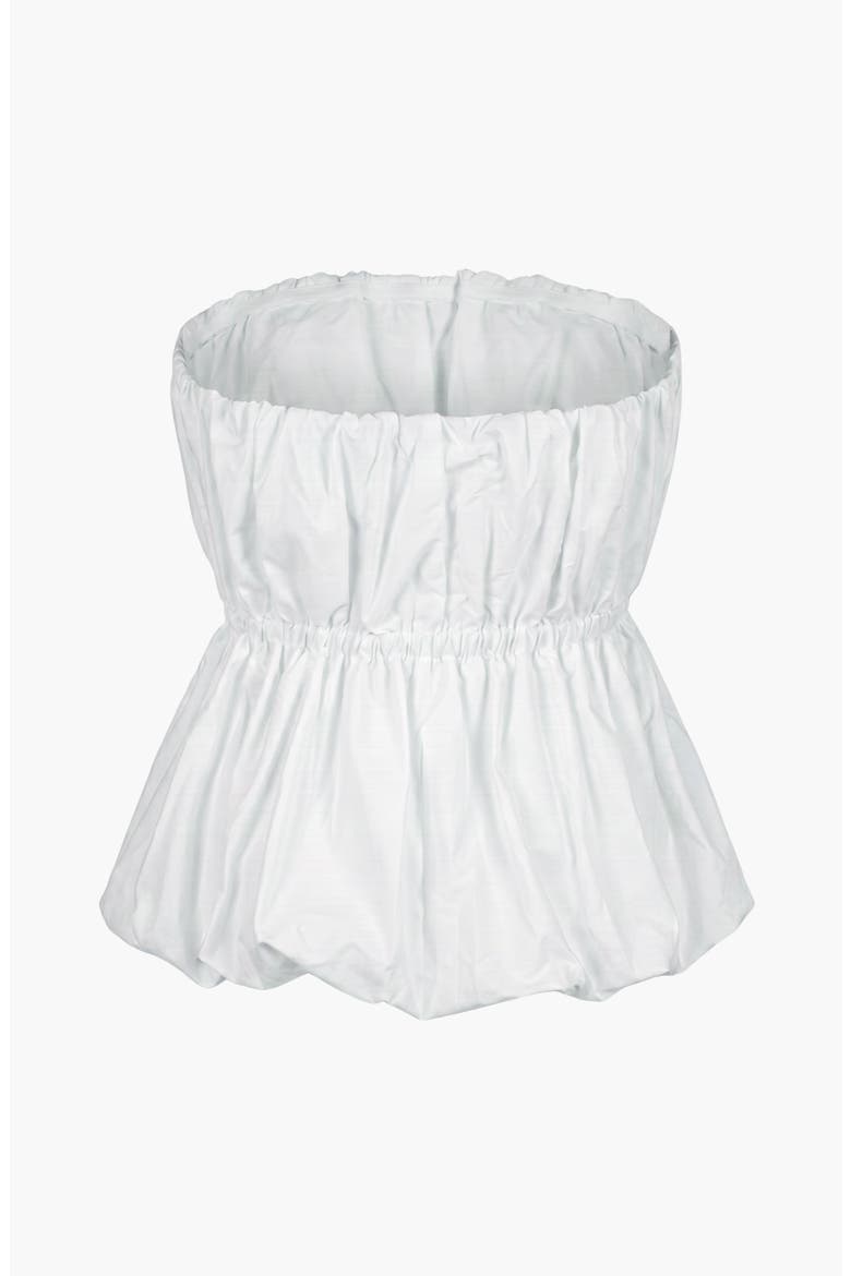 Strapless Peplum Top, Alternate, color, White