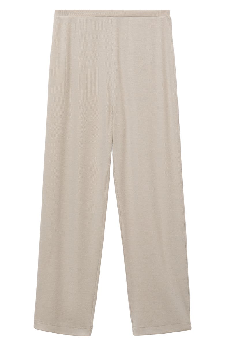 MANGO Rib Pajama Pants, Main, color, Light/ Pastel Grey